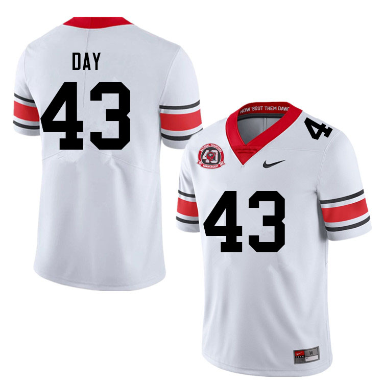 Georgia Bulldogs #43 Davis Day College Football Jerseys Sale-40th Anniversary